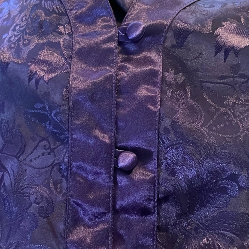 Victoria’s Secret Gold Label Vintage Purple Paisley Night Shirt Gown Size Small - Picture 5 of 6